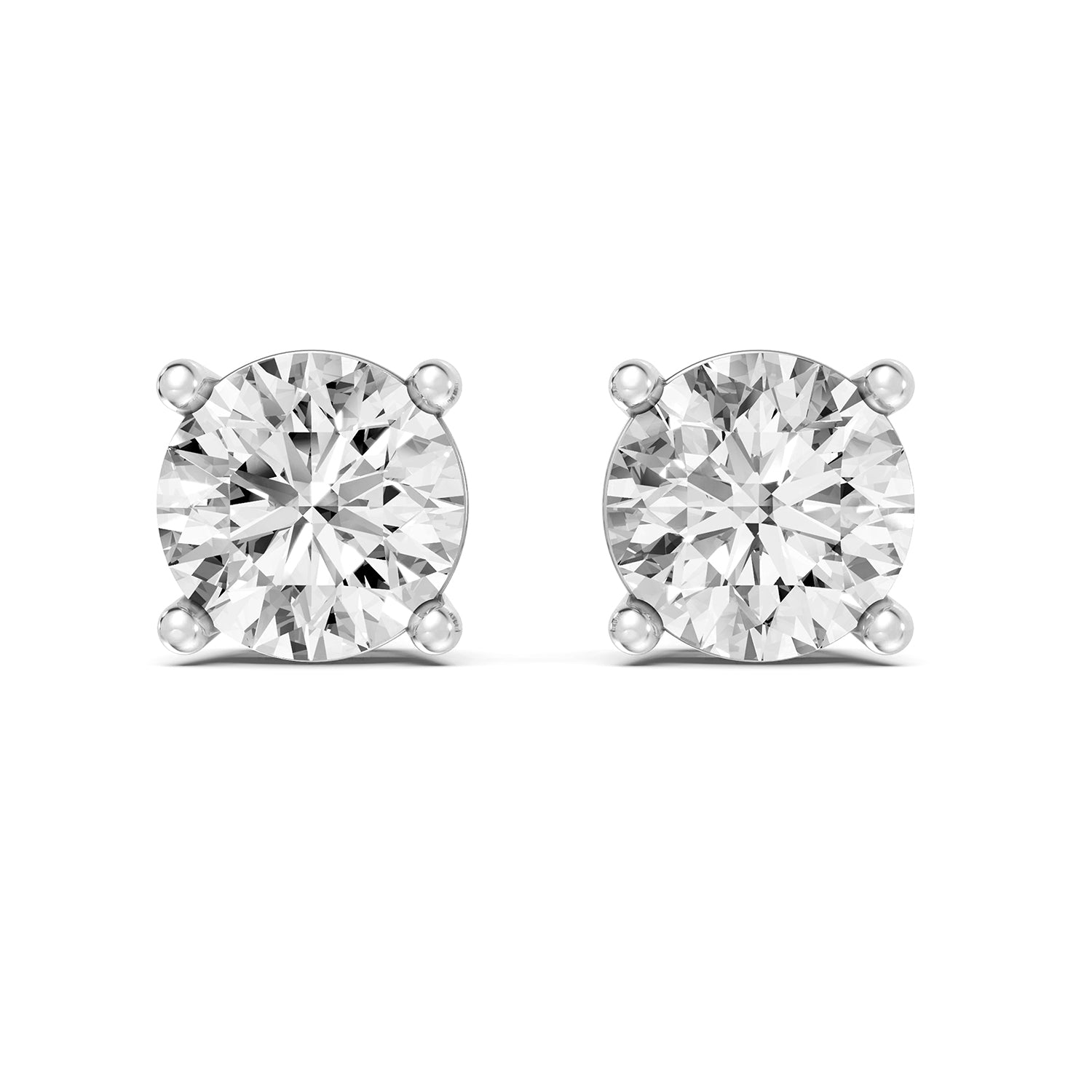 Classic Round Lab-Grown Diamond Stud Earrings