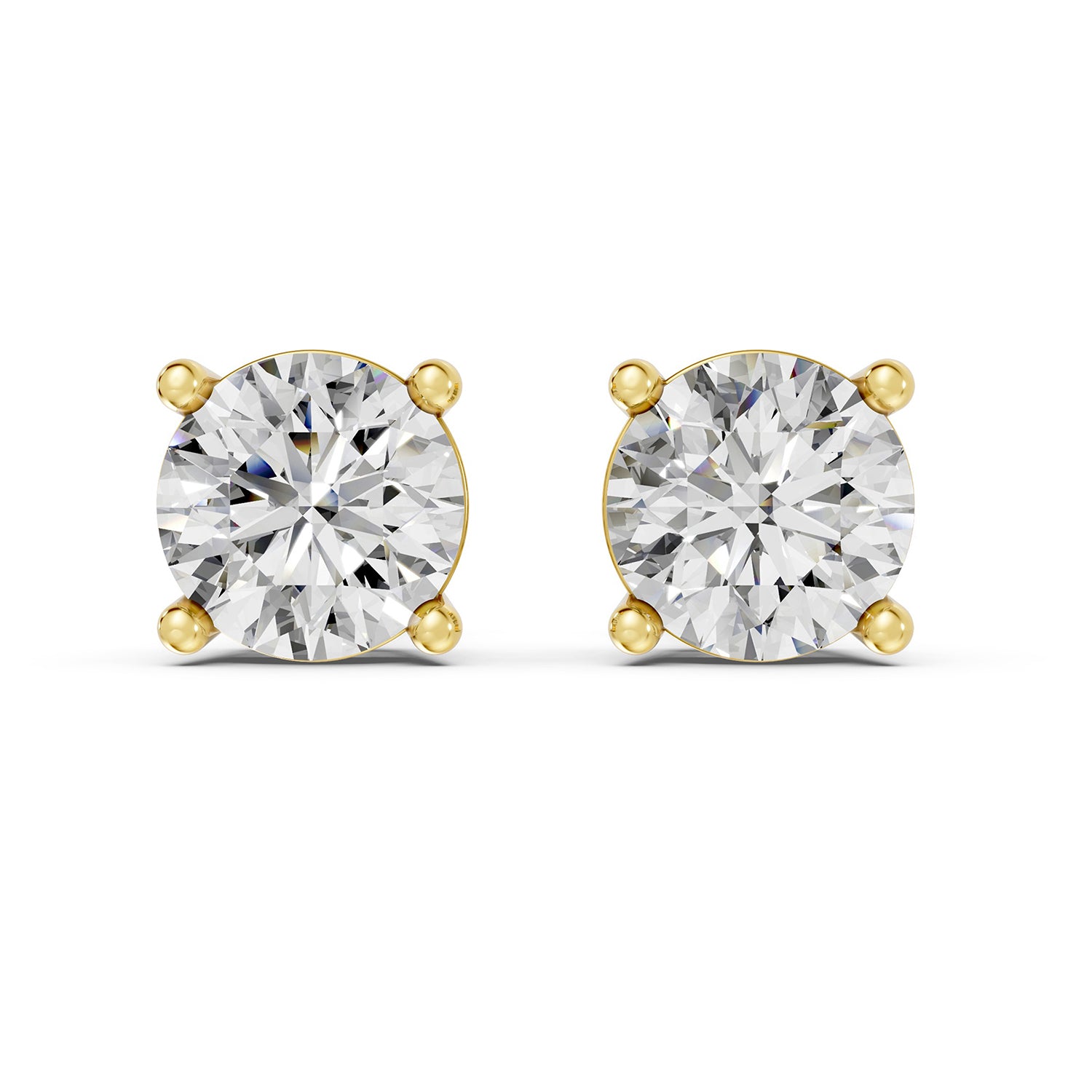 Classic Round Lab-Grown Diamond Stud Earrings