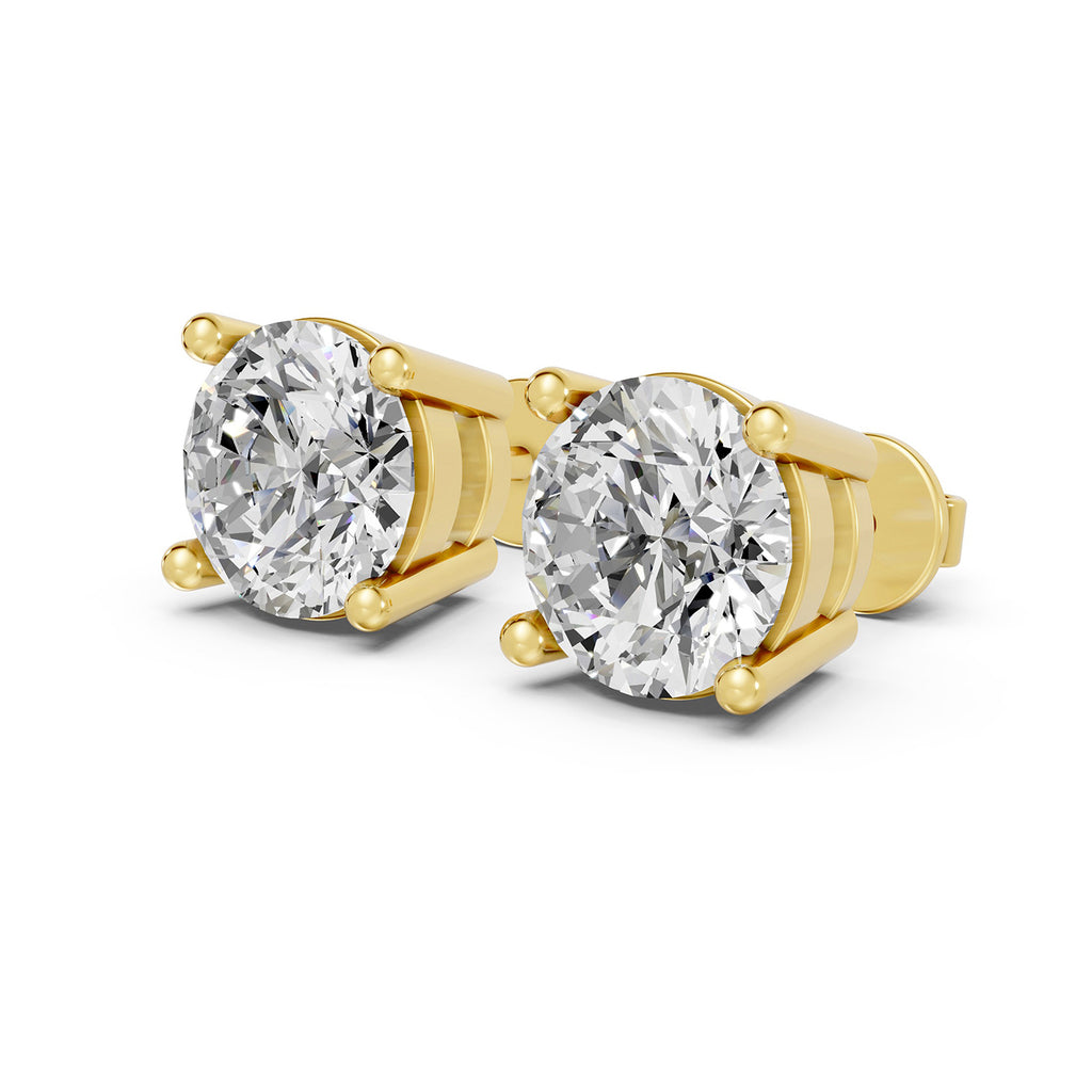 Classic Round Lab-Grown Diamond Stud Earrings