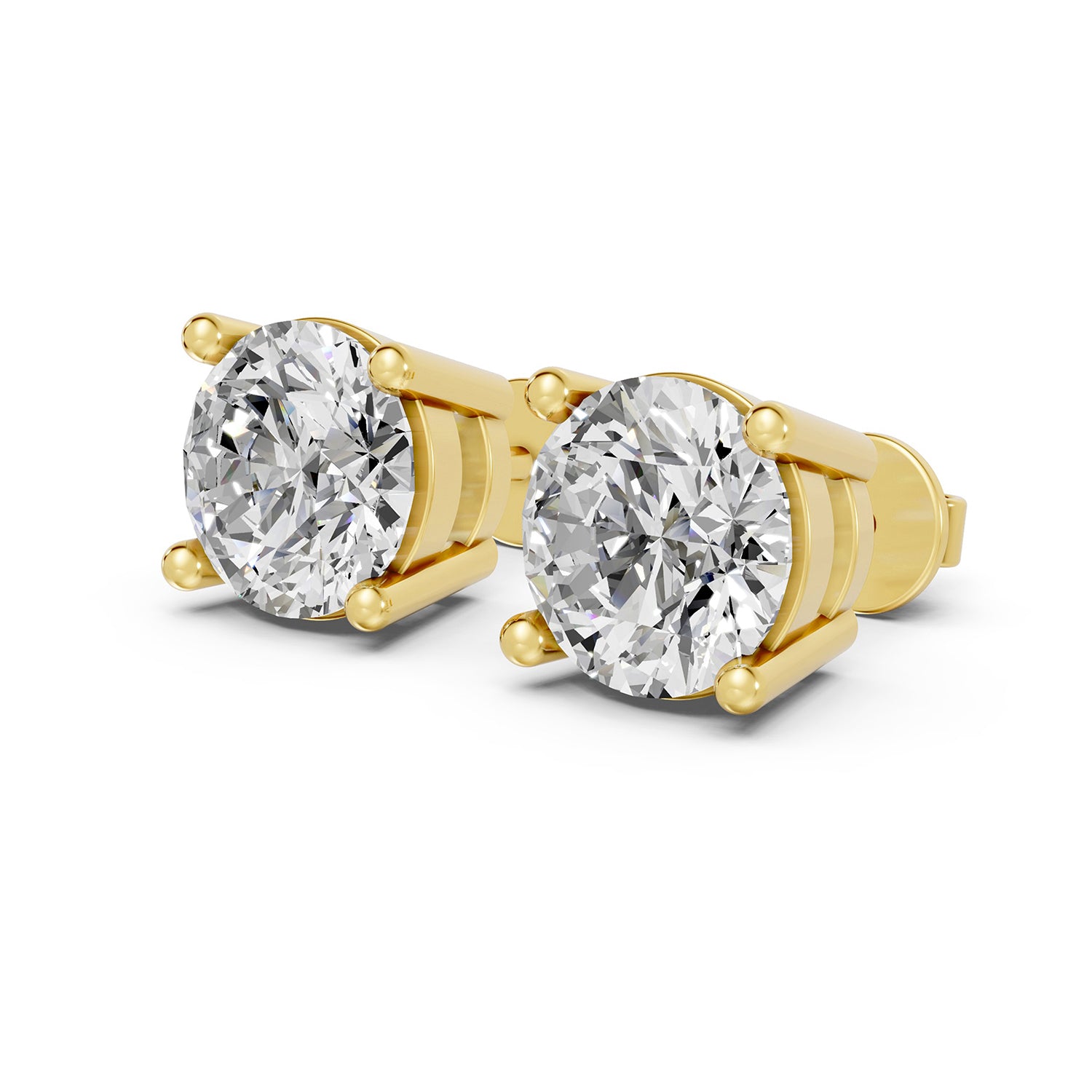 Classic Round Lab-Grown Diamond Stud Earrings