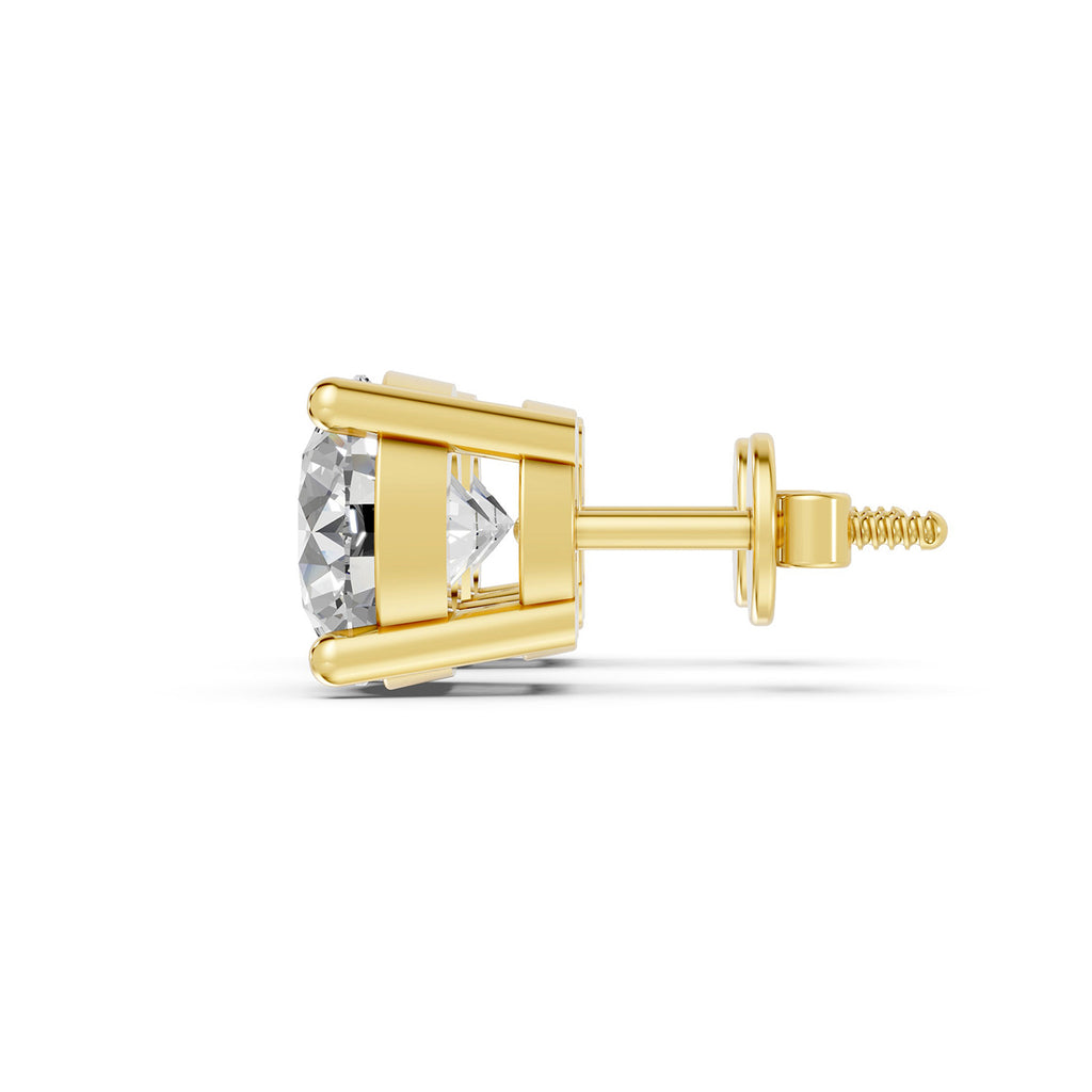 Classic Round Lab-Grown Diamond Stud Earrings
