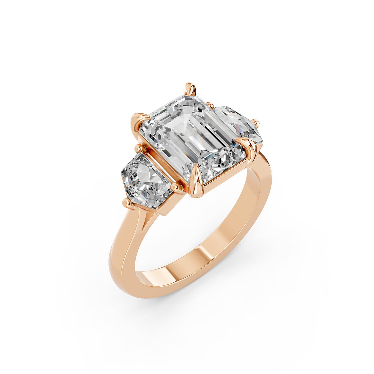 Emerald Cut Lab-Grown Diamond Solitaire Ring
