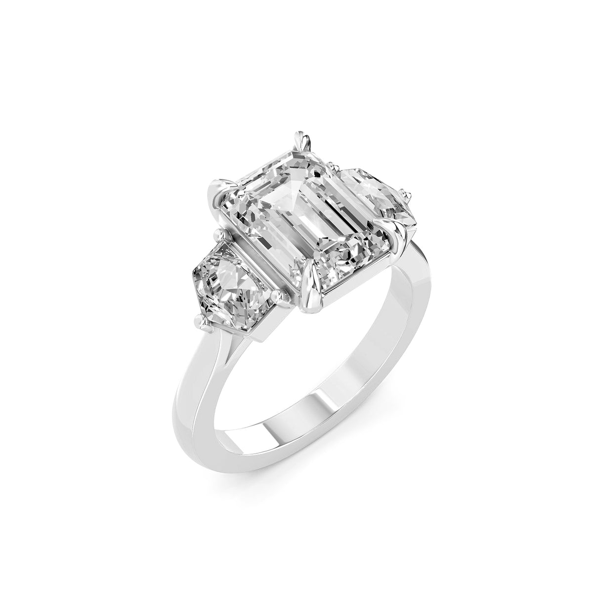 Emerald Cut Lab-Grown Diamond Solitaire Ring