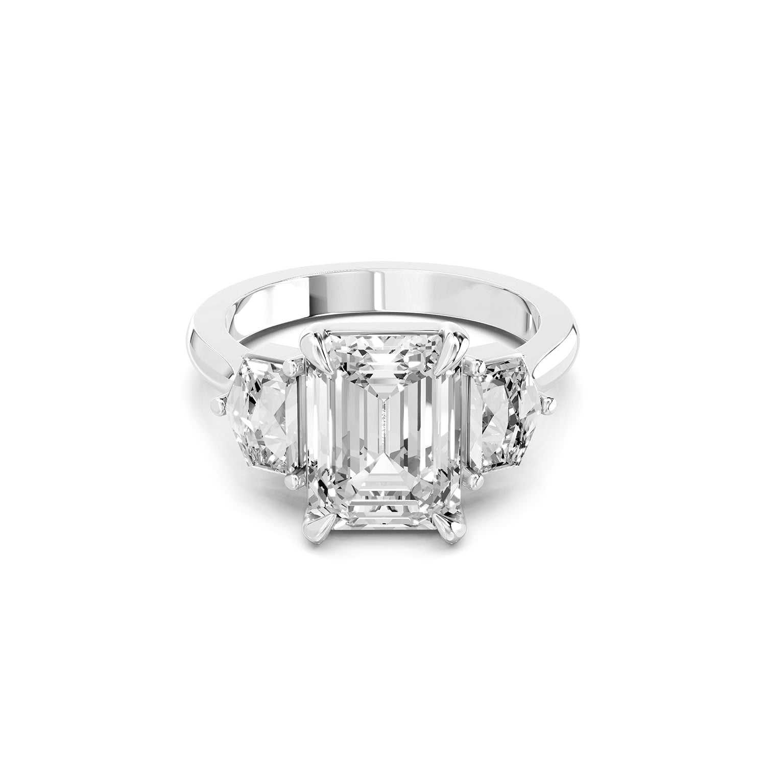 Emerald Cut Lab-Grown Diamond Solitaire Ring