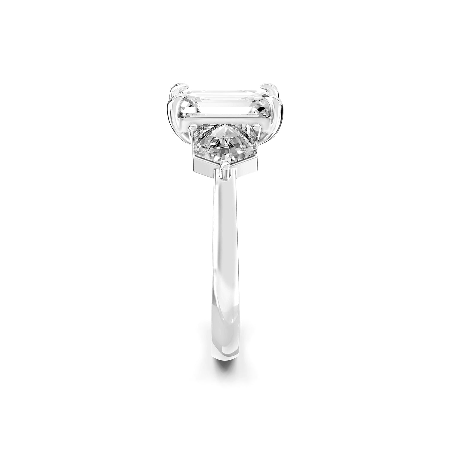 Emerald Cut Lab-Grown Diamond Solitaire Ring