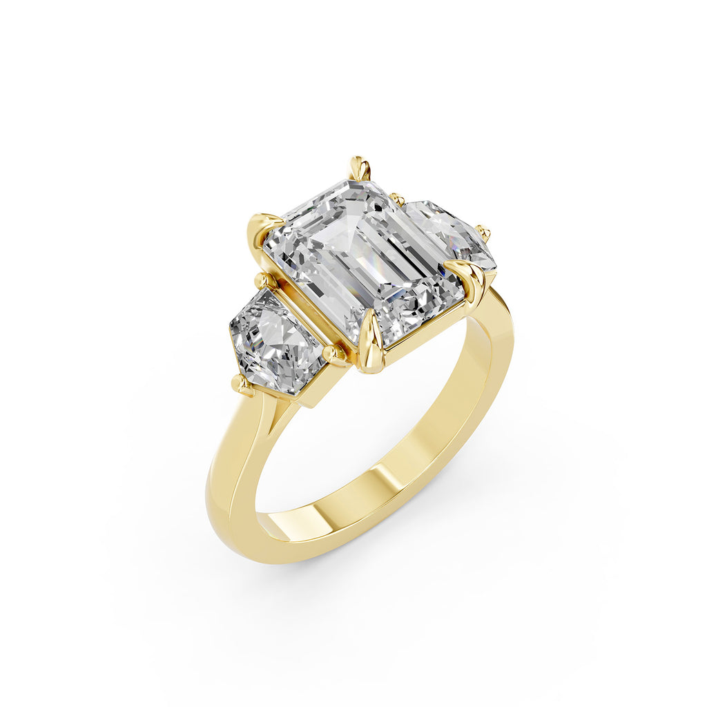 Emerald Cut Lab-Grown Diamond Solitaire Ring