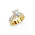 Pear Cut Lab-Grown Diamond Bridal Ring Set