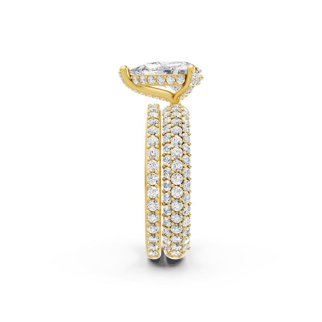 Pear Cut Lab-Grown Diamond Bridal Ring Set