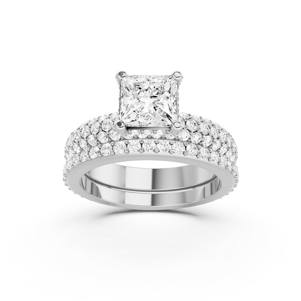 Princess Cut Lab-Grown Diamond Bridal Ring Set