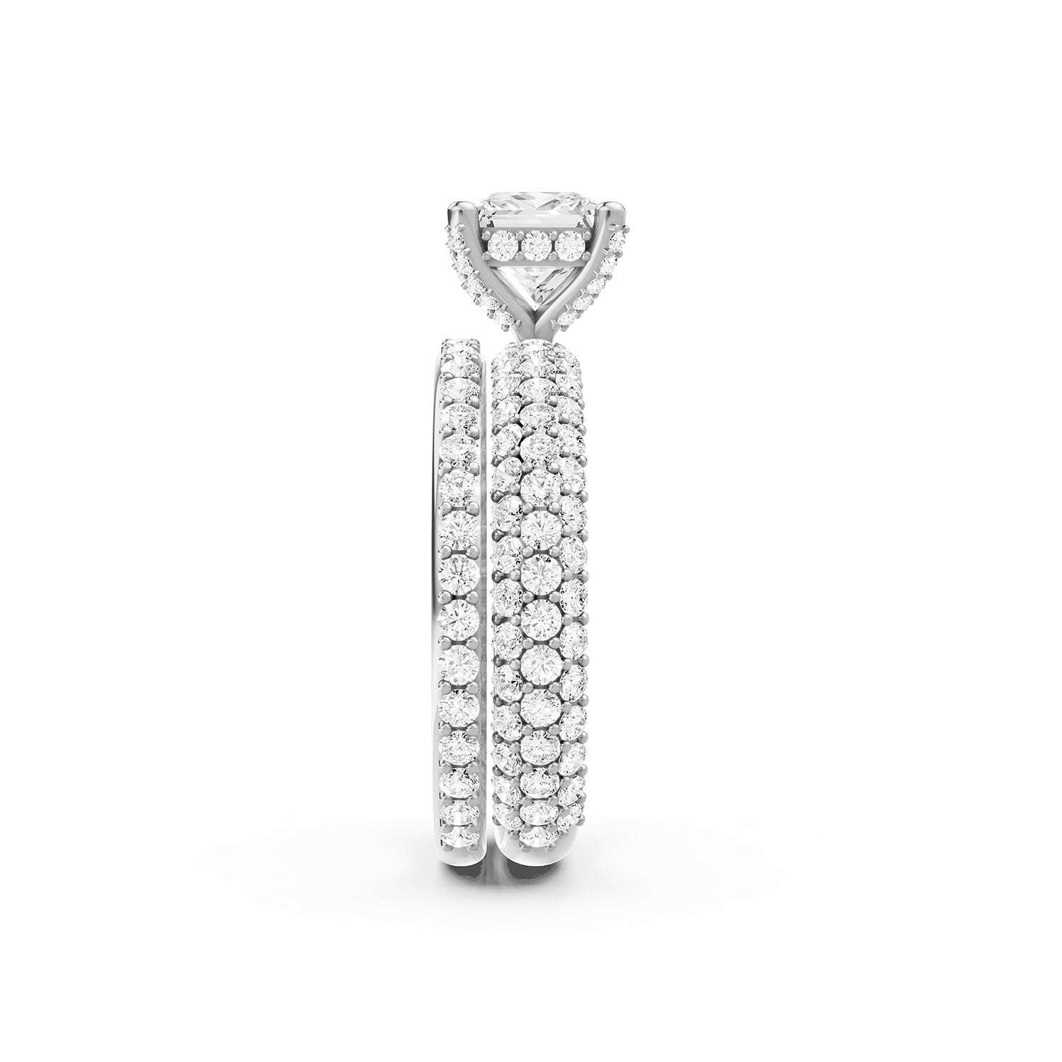 Princess Cut Lab-Grown Diamond Bridal Ring Set