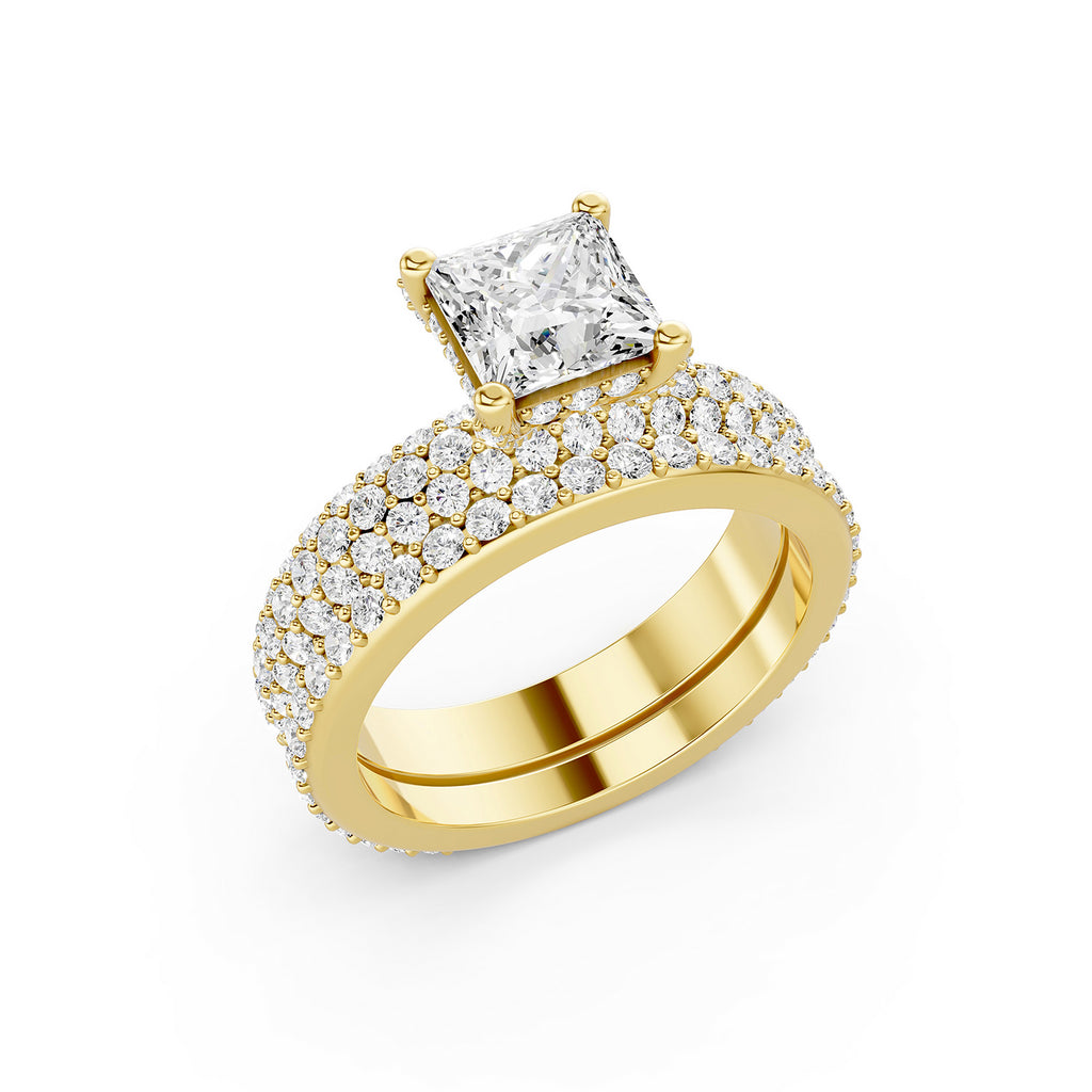 Princess Cut Lab-Grown Diamond Bridal Ring Set