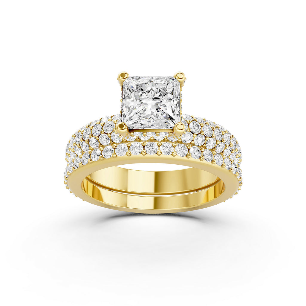 Princess Cut Lab-Grown Diamond Bridal Ring Set