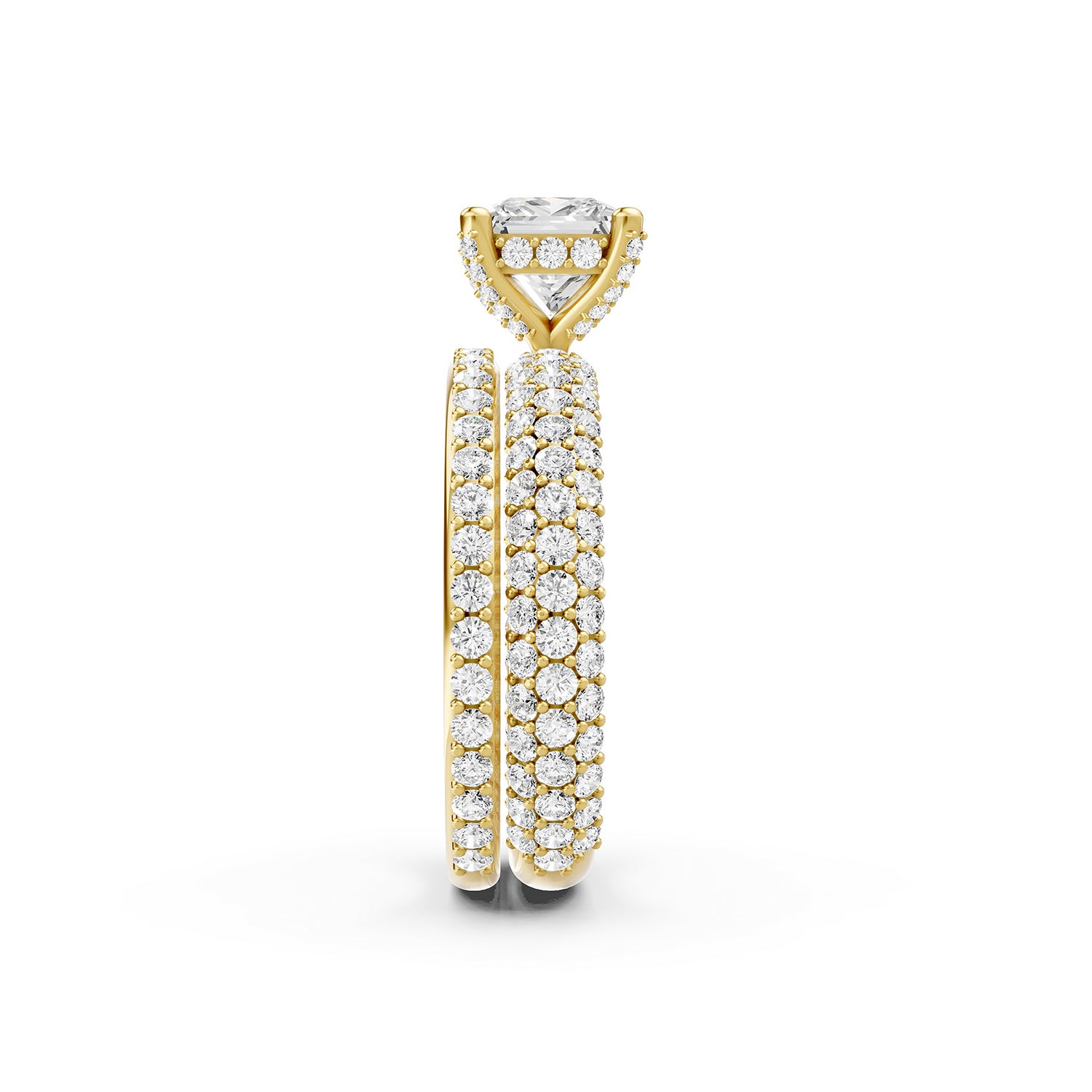 Princess Cut Lab-Grown Diamond Bridal Ring Set