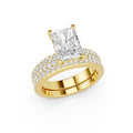 Emerald Cut Lab-Grown Diamond Bridal Ring Set