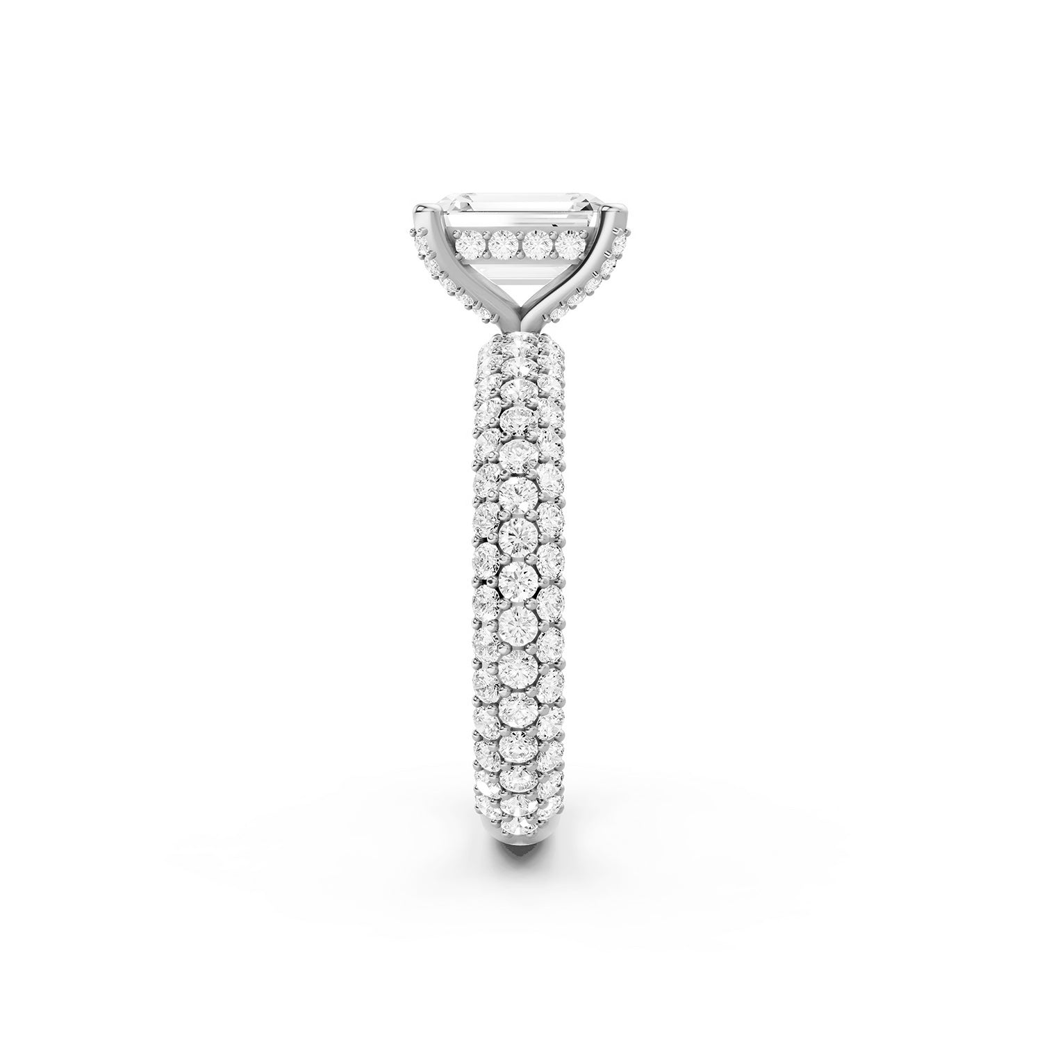 Emerald Cut Lab-Grown Diamond Engagement Ring
