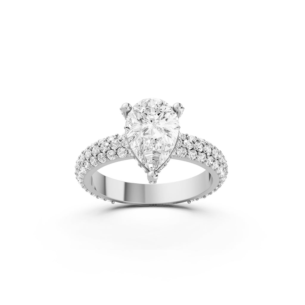 Pear Cut Lab-Grown Diamond Engagement Ring