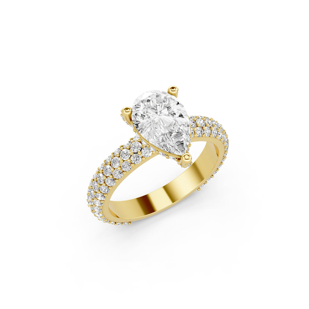 Pear Cut Lab-Grown Diamond Engagement Ring