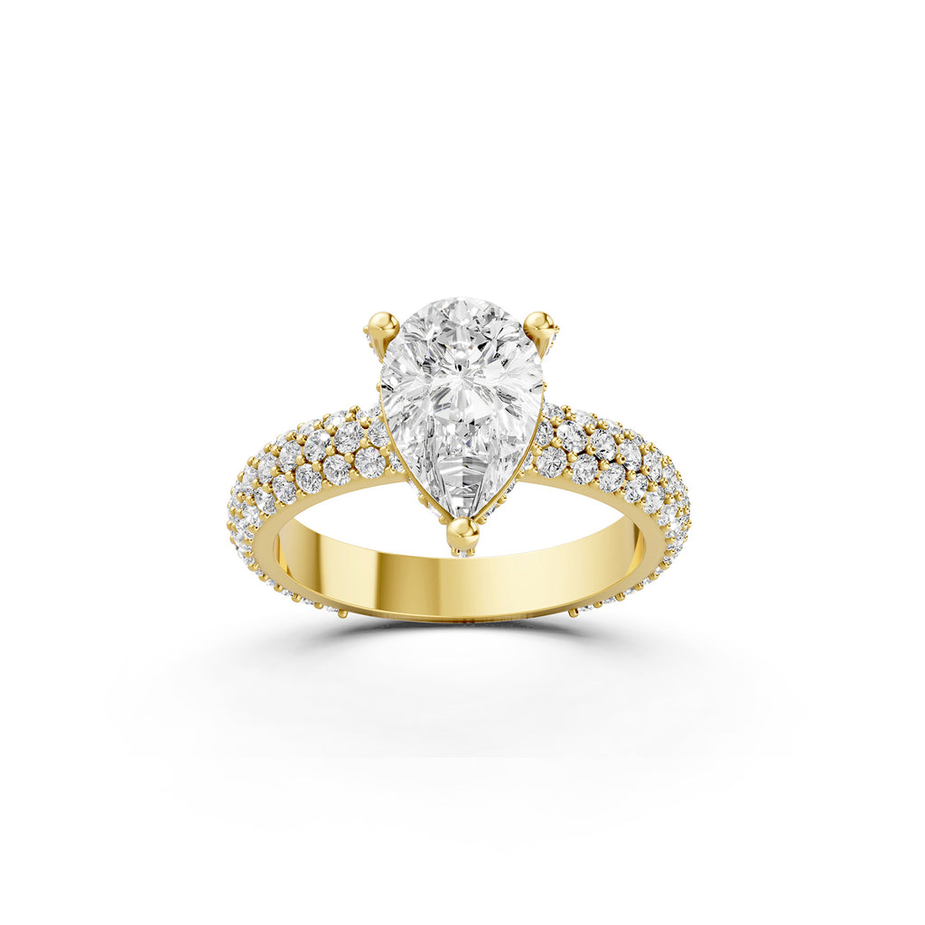 Pear Cut Lab-Grown Diamond Engagement Ring