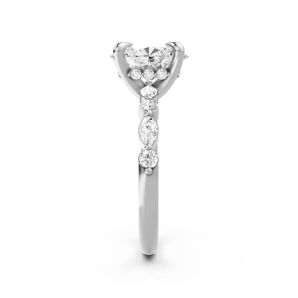 Oval Cut Lab-Grown Diamond Engagement Ring