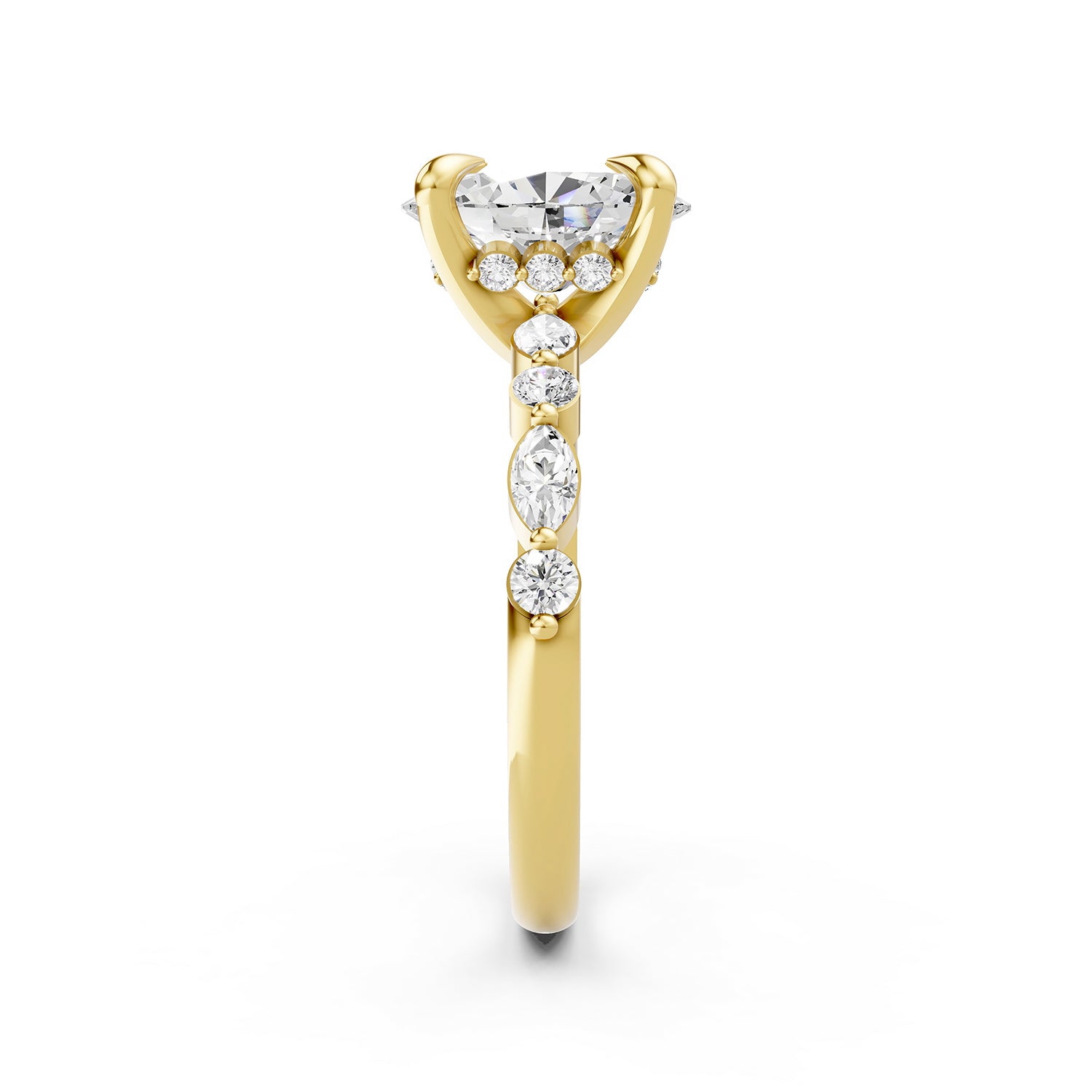Oval Cut Lab-Grown Diamond Engagement Ring