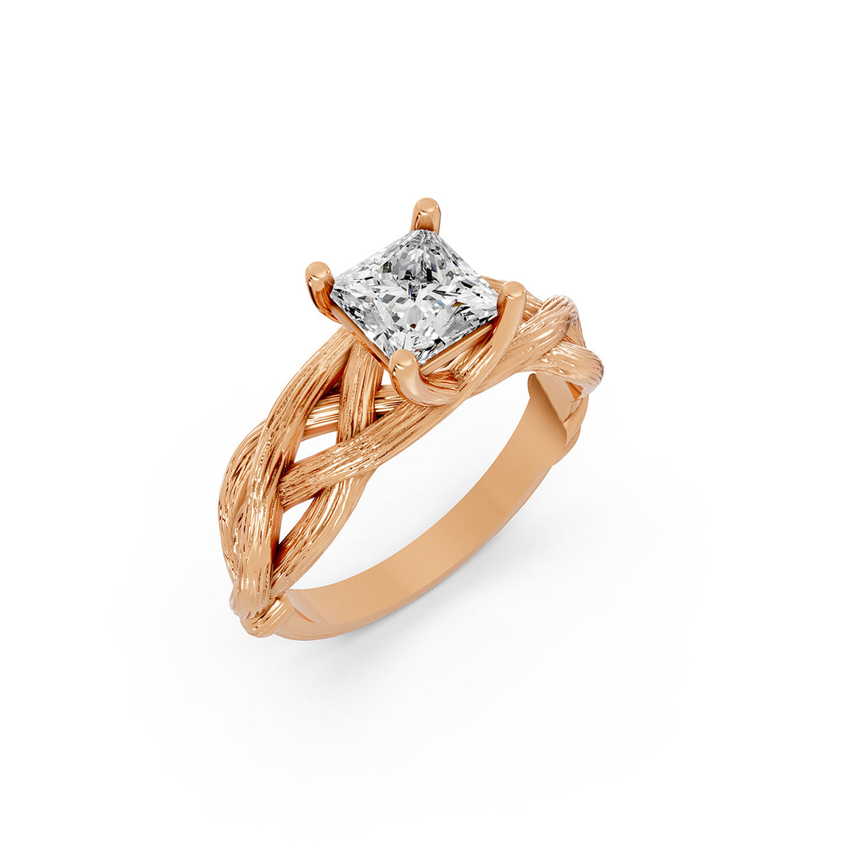 Princess Cut Lab-Grown Diamond Solitaire Ring