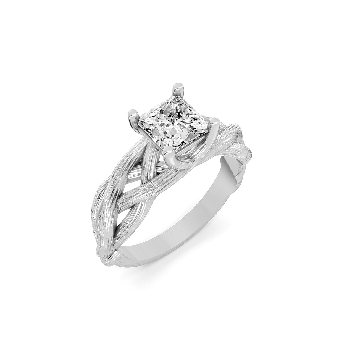 Princess Cut Lab-Grown Diamond Solitaire Ring