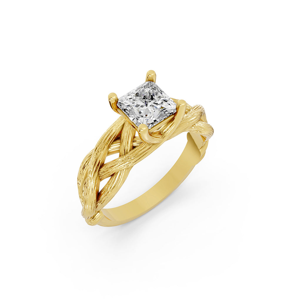 Princess Cut Lab-Grown Diamond Solitaire Ring