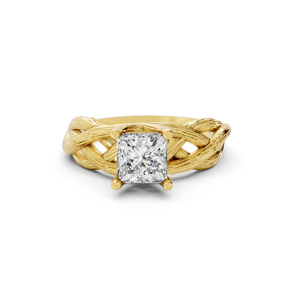 Princess Cut Lab-Grown Diamond Solitaire Ring