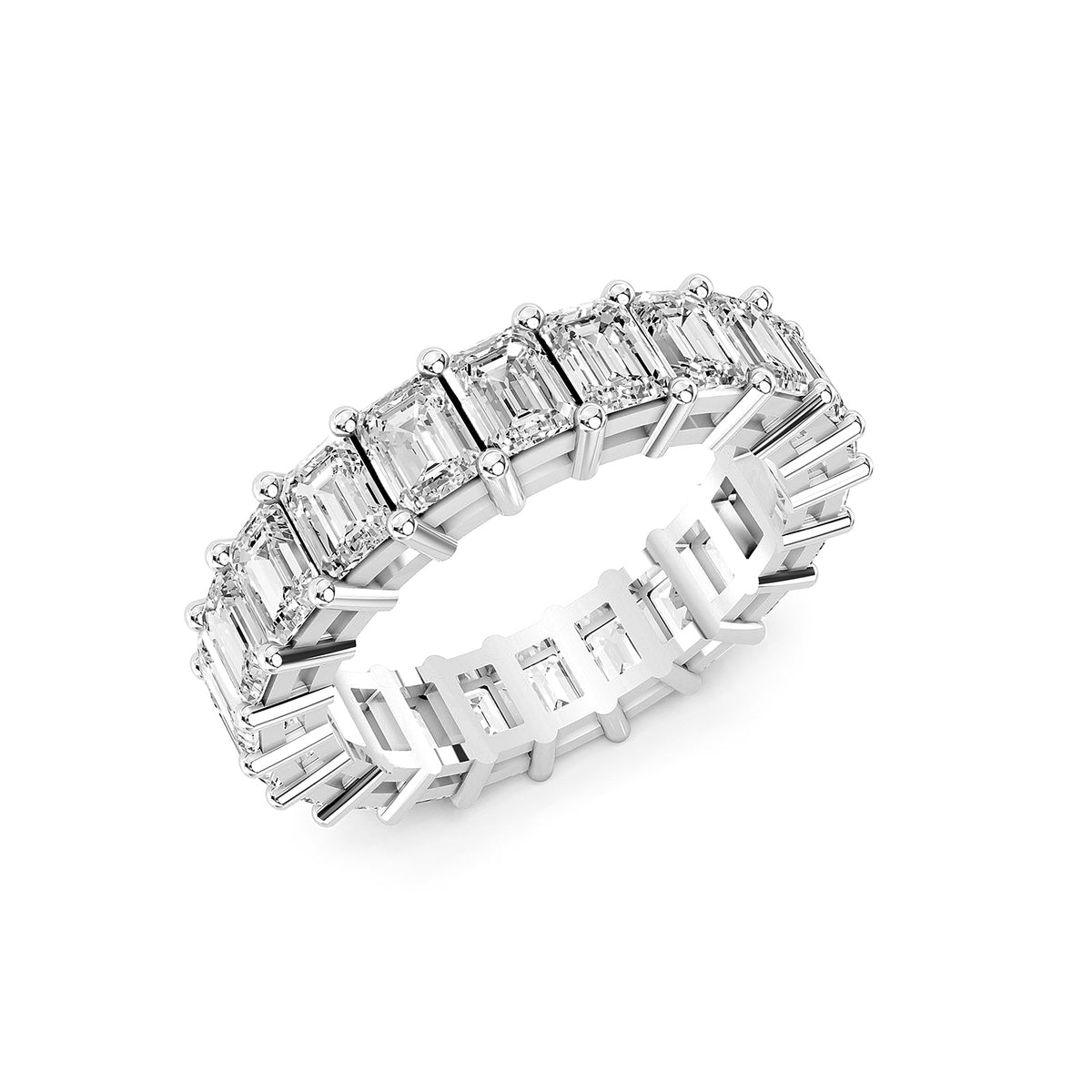 Emerald Cut Lab-Grown Diamond Eternity Ring