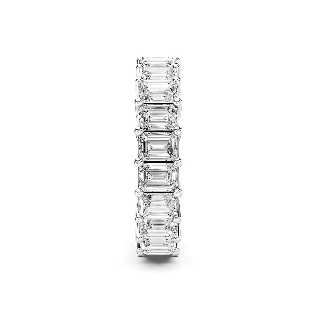 Emerald Cut Lab-Grown Diamond Eternity Ring
