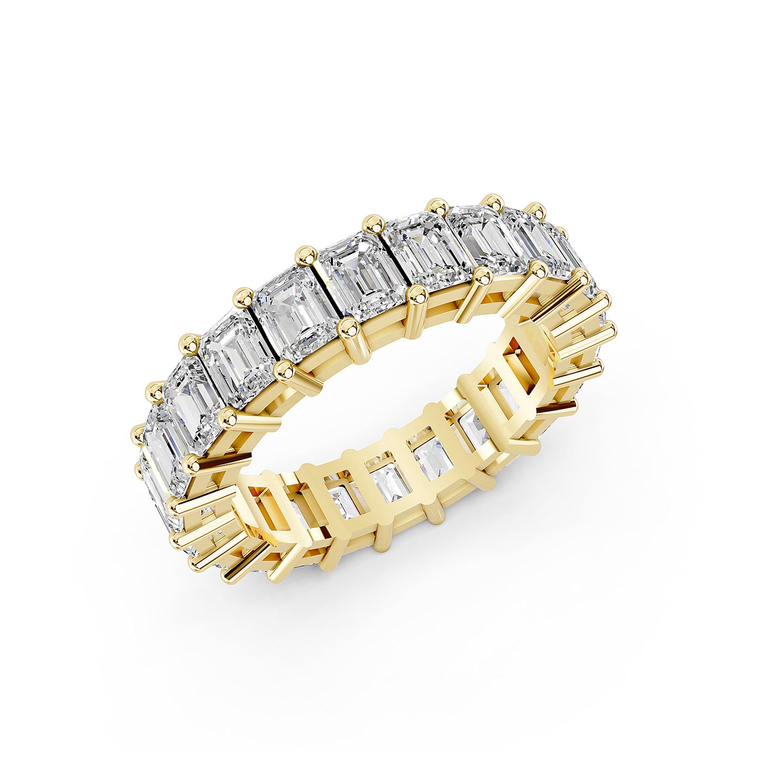 Emerald Cut Lab-Grown Diamond Eternity Ring