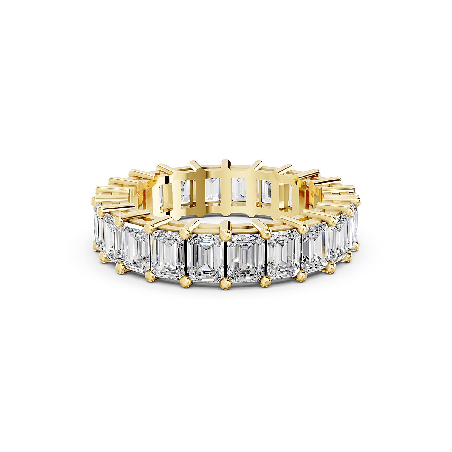 Emerald Cut Lab-Grown Diamond Eternity Ring