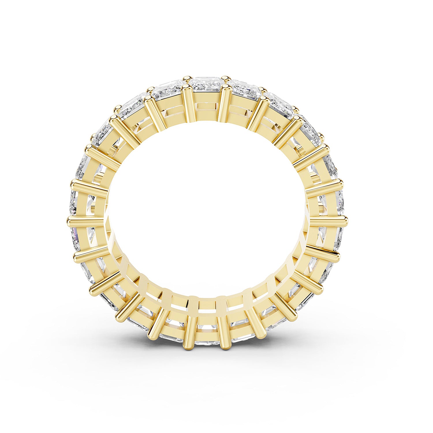 Emerald Cut Lab-Grown Diamond Eternity Ring