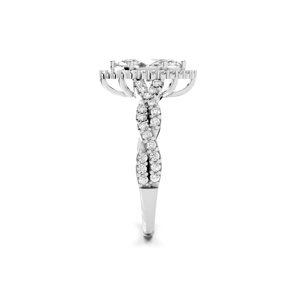 Marquise Cut Lab-Grown Diamond Halo Ring