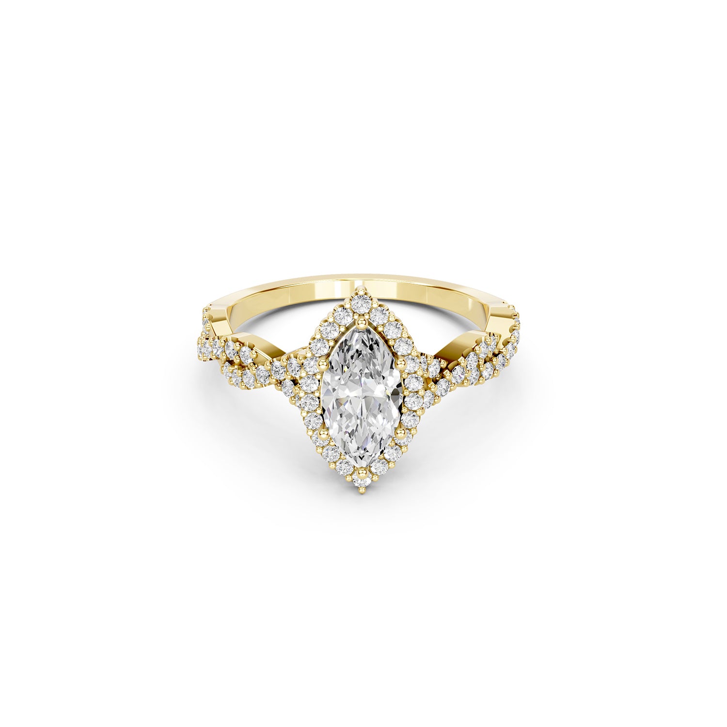 Marquise Cut Lab-Grown Diamond Halo Ring