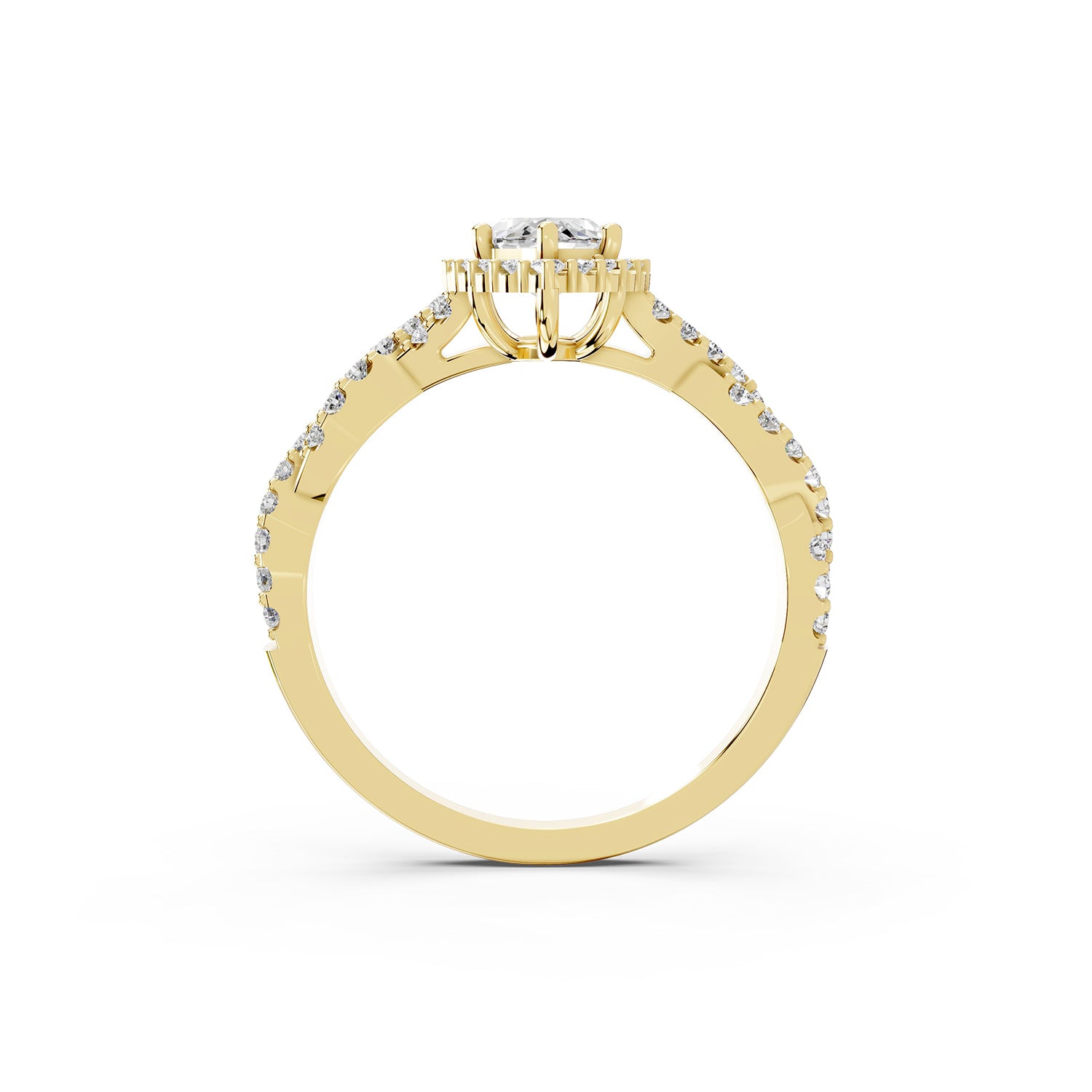 Marquise Cut Lab-Grown Diamond Halo Ring