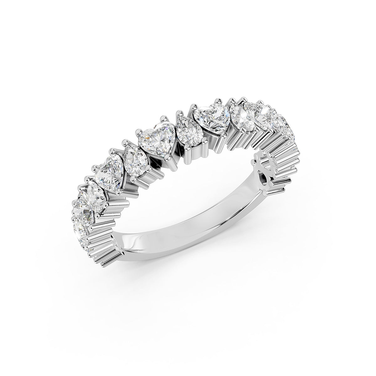 Heart &amp; Marquise Lab-Grown Diamond Eternity Ring