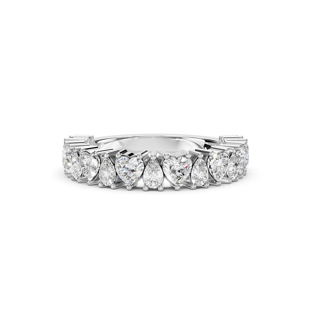 Heart &amp; Marquise Lab-Grown Diamond Eternity Ring