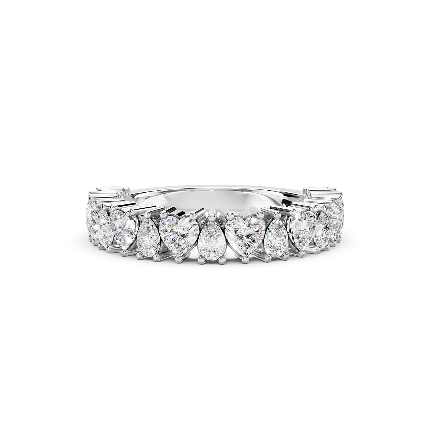 Heart &amp; Marquise Lab-Grown Diamond Eternity Ring