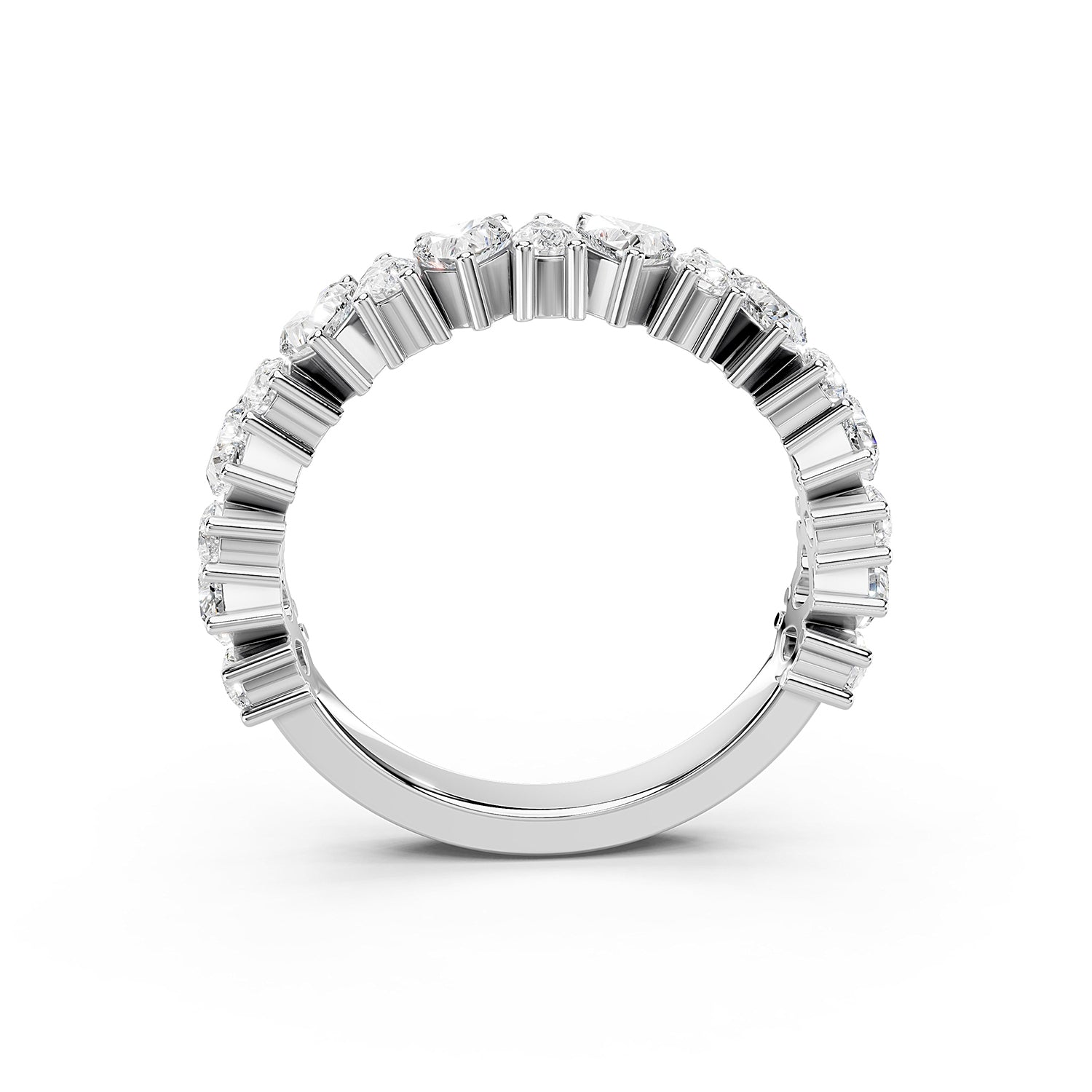 Heart &amp; Marquise Lab-Grown Diamond Eternity Ring