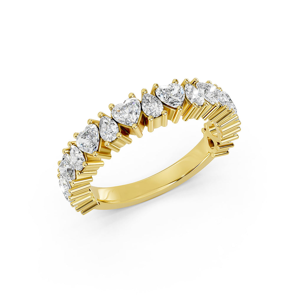 Heart &amp; Marquise Lab-Grown Diamond Eternity Ring