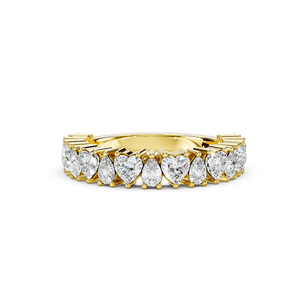 Heart &amp; Marquise Lab-Grown Diamond Eternity Ring