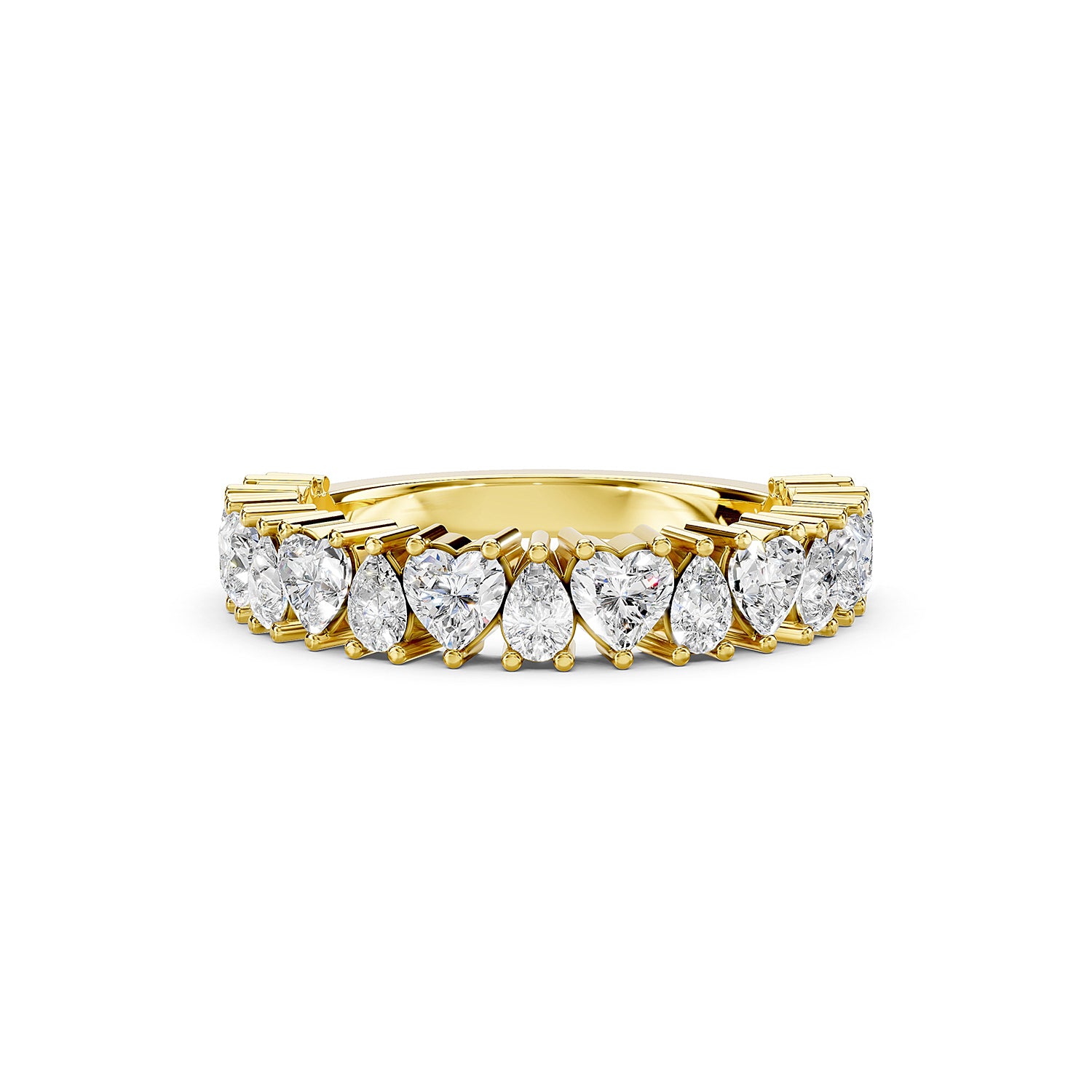 Heart &amp; Marquise Lab-Grown Diamond Eternity Ring