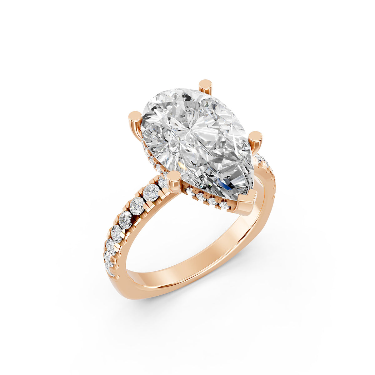 Pear Cut Lab-Grown Diamond Ring