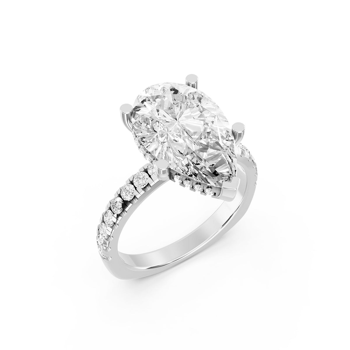 Pear Cut Lab-Grown Diamond Ring