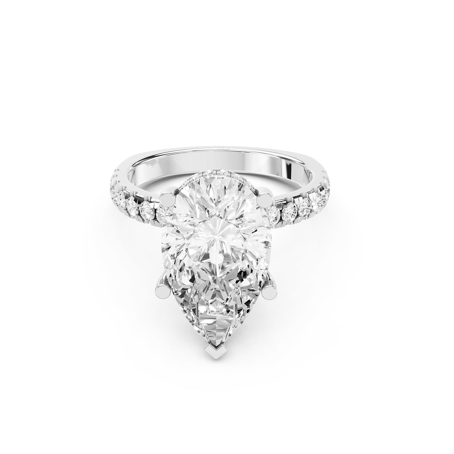 Pear Cut Lab-Grown Diamond Ring