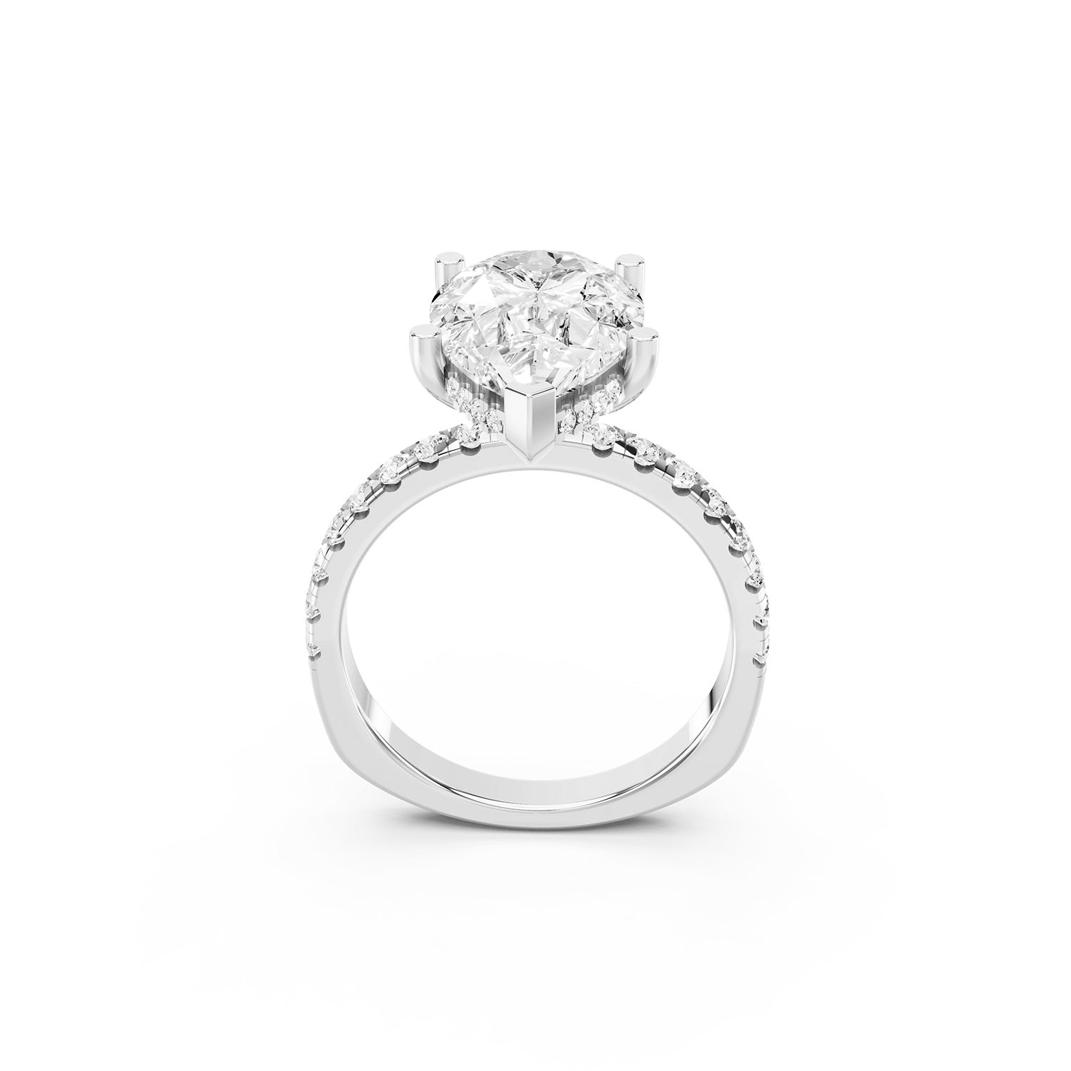 Pear Cut Lab-Grown Diamond Ring