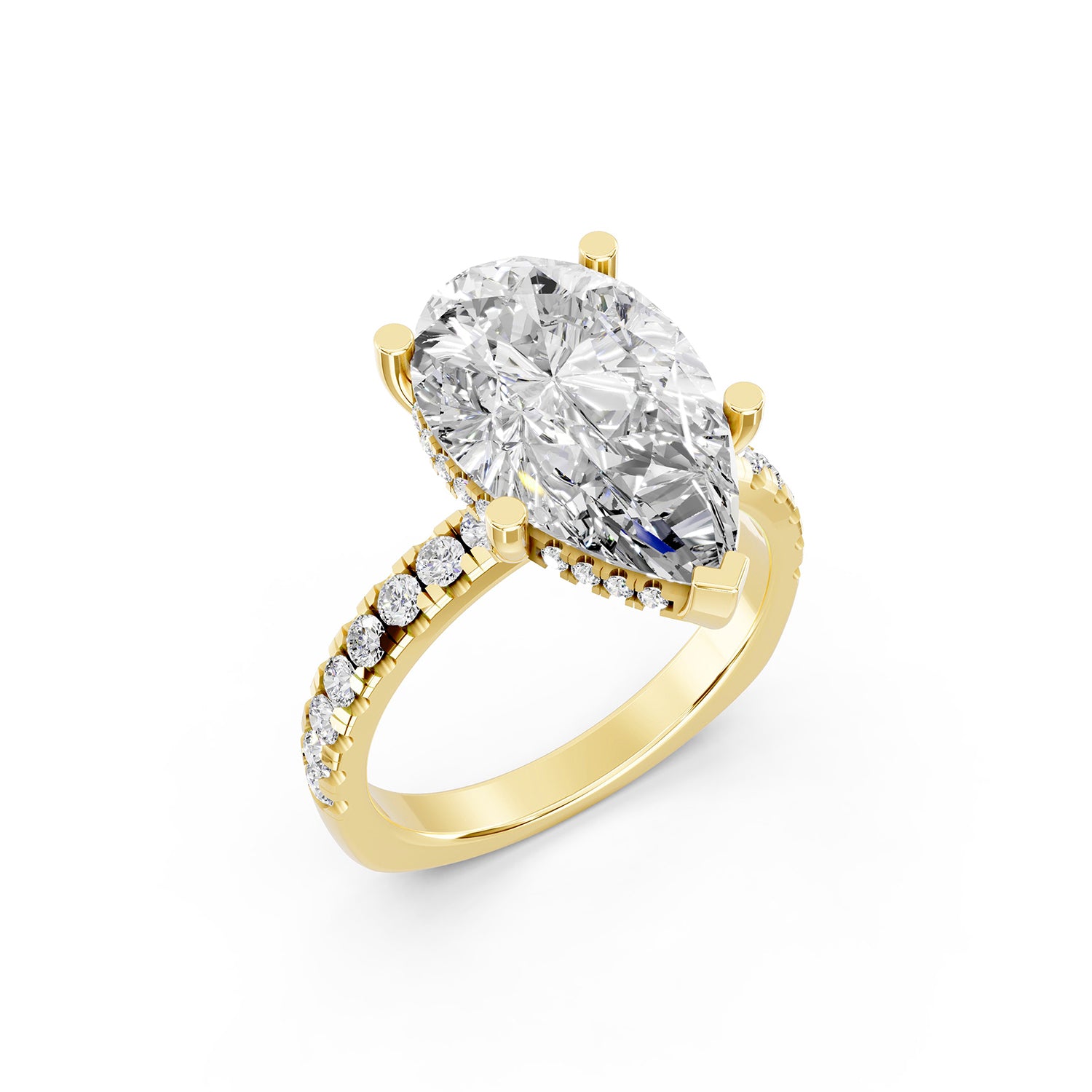 Pear Cut Lab-Grown Diamond Ring