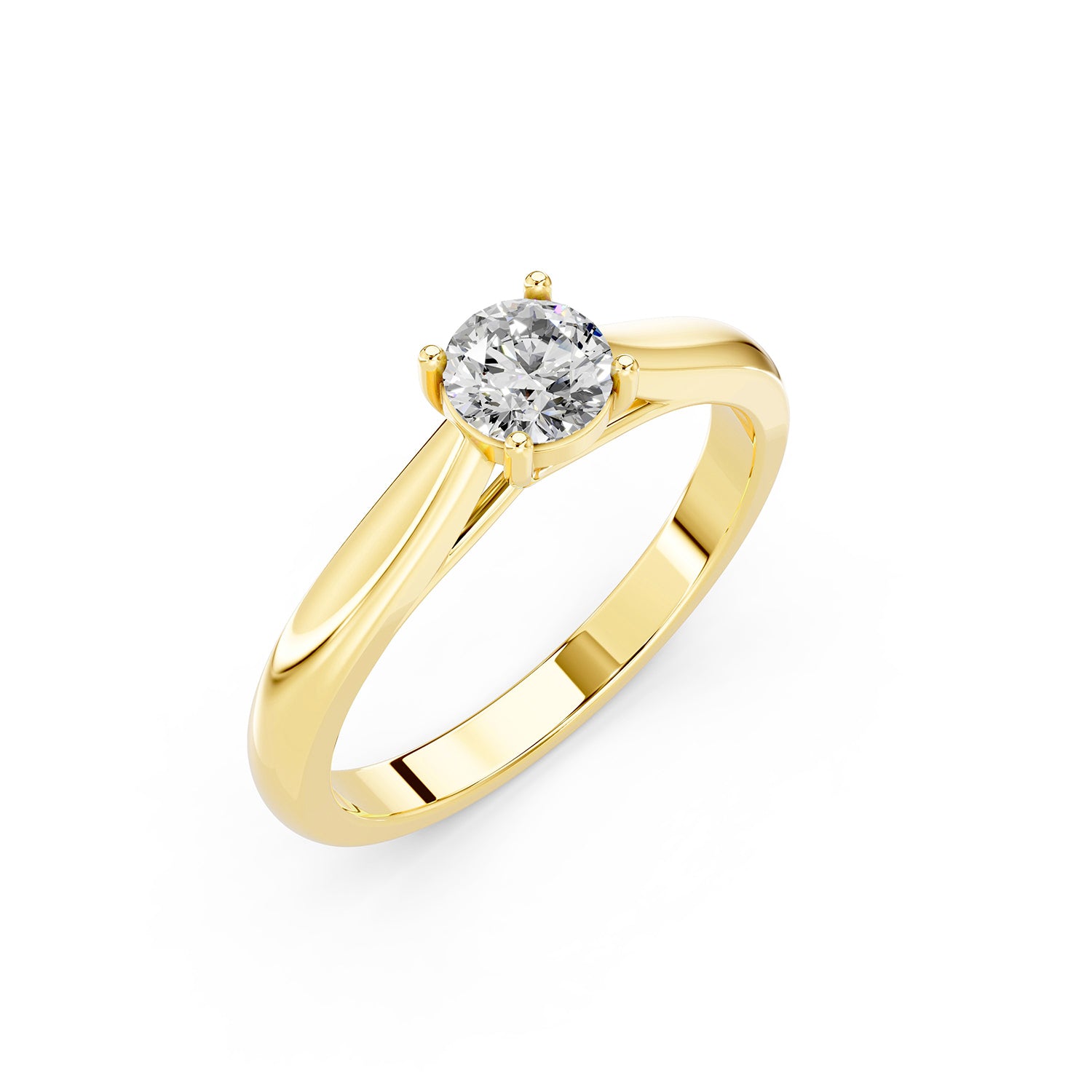 Round Cut Lab-Grown Diamond Solitaire Ring