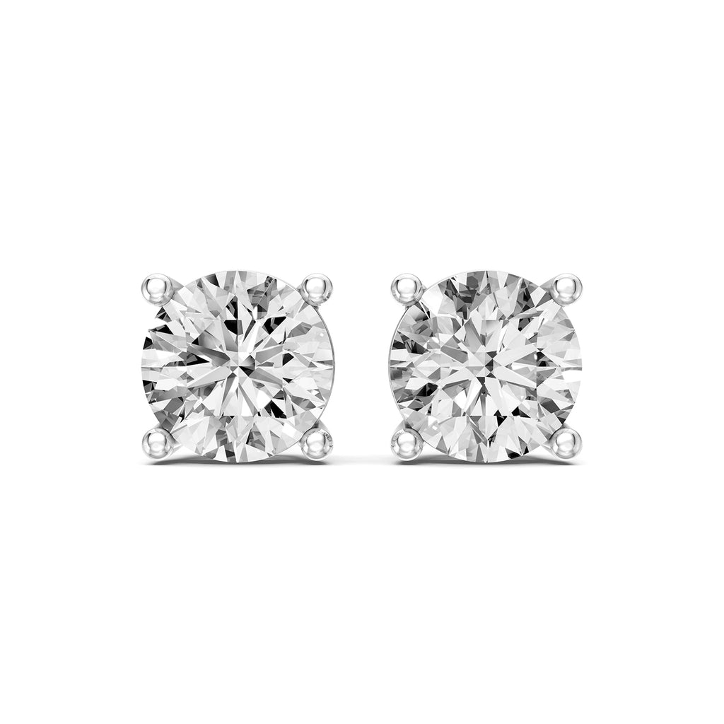 Round-cut diamond stud